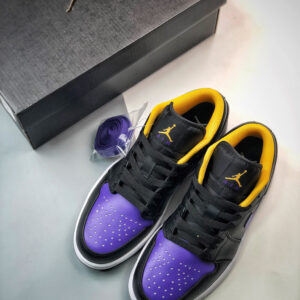 Air Jordan 1 Low Black Dark Concord-Taxi 553558-075 For Sale