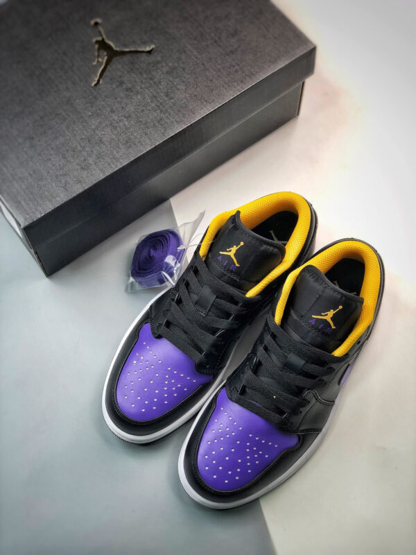 Air Jordan 1 Low Black Dark Concord-Taxi 553558-075 For Sale