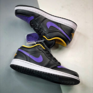 Air Jordan 1 Low Black Dark Concord-Taxi 553558-075 For Sale