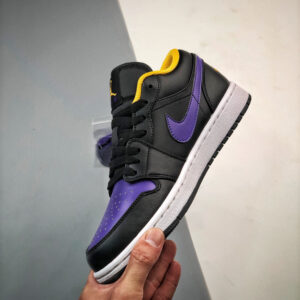 Air Jordan 1 Low Black Dark Concord-Taxi 553558-075 For Sale