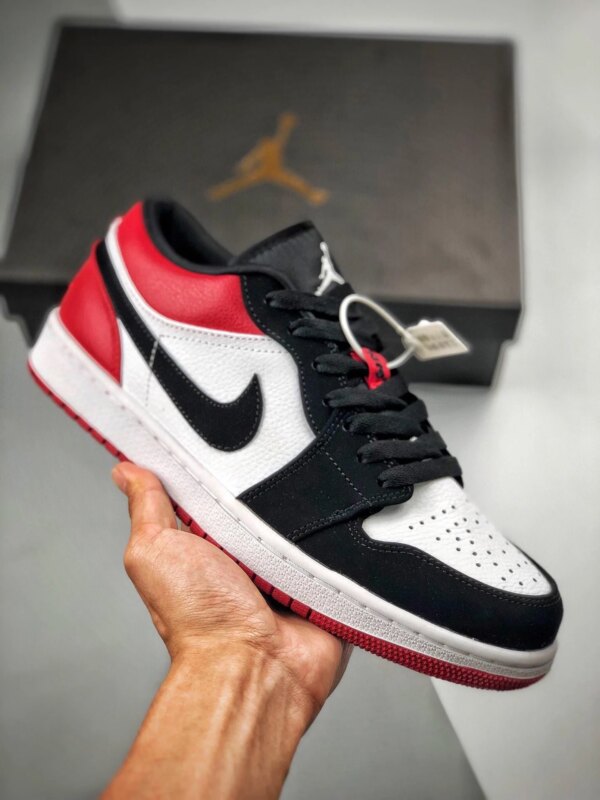 Air Jordan 1 Low Black Toe Black Red 553558-116