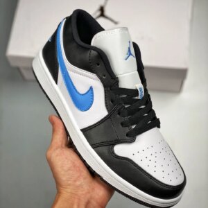 Air Jordan 1 Low Black University Blue-White For Sale