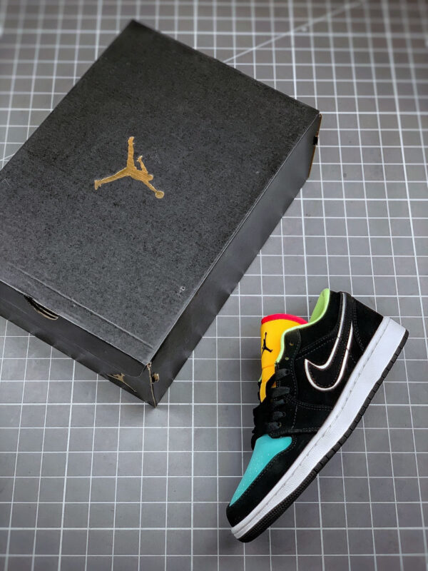 Air Jordan 1 Low Black Yellow Turquoise For Sale