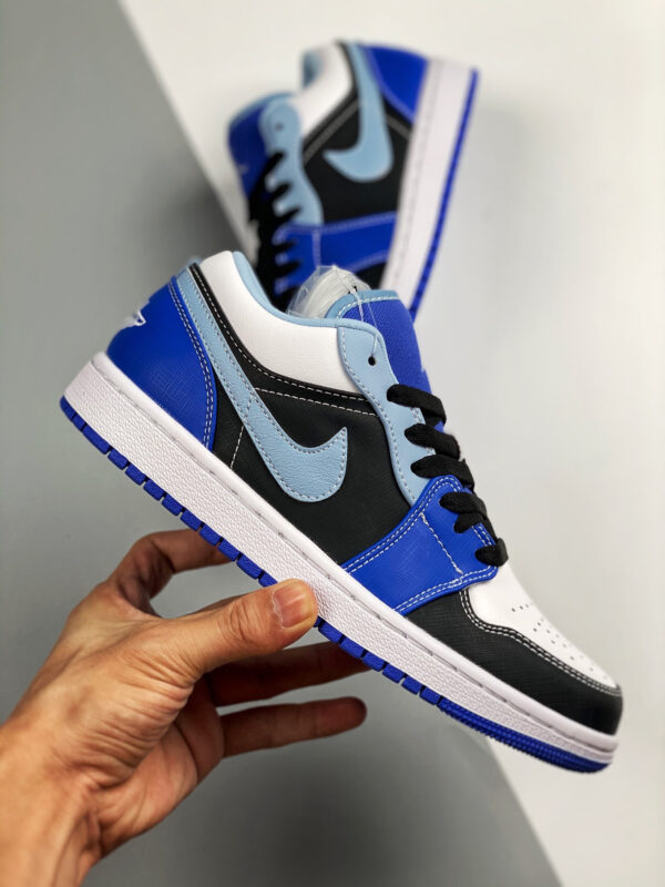 Air Jordan 1 Low Blue Black White DH0206-400 For Sale