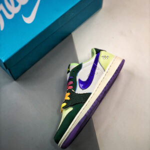 Air Jordan 1 Low Doernbecher Gorge Green Court Purple-White-Barely Volt For Sale