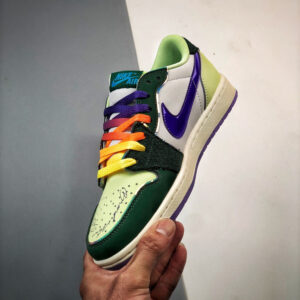 Air Jordan 1 Low Doernbecher Gorge Green Court Purple-White-Barely Volt For Sale