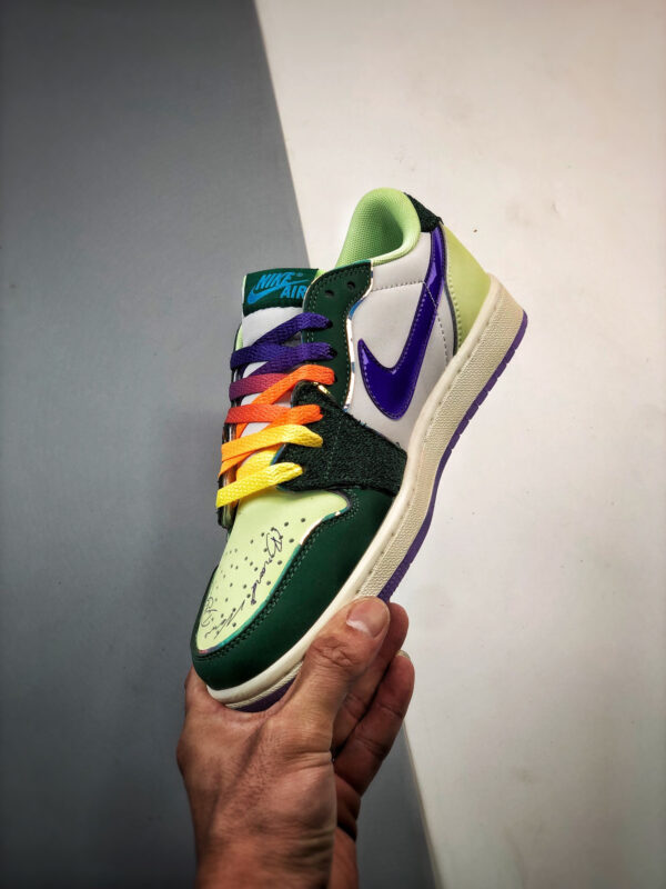 Air Jordan 1 Low Doernbecher Gorge Green Court Purple-White-Barely Volt For Sale