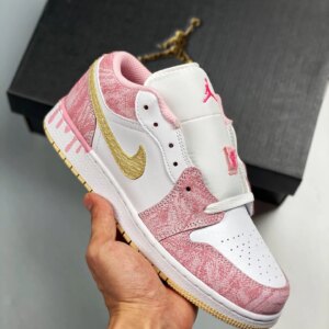 Air Jordan 1 Low GS Ice Cream Drip Arctic Punch Pale Vanilla-White For Sale