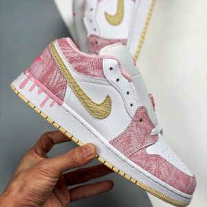 Air Jordan 1 Low GS Ice Cream Drip Arctic Punch Pale Vanilla-White For Sale