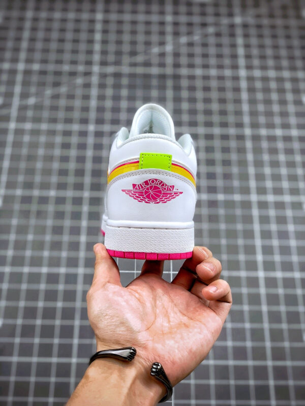 Air Jordan 1 Low GS White Yellow Pink CV4610-100 For Sale