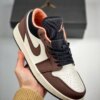 Air Jordan 1 Low Light Chocolate Black-Sail-Crimson Bliss DC6991-200 For Sale