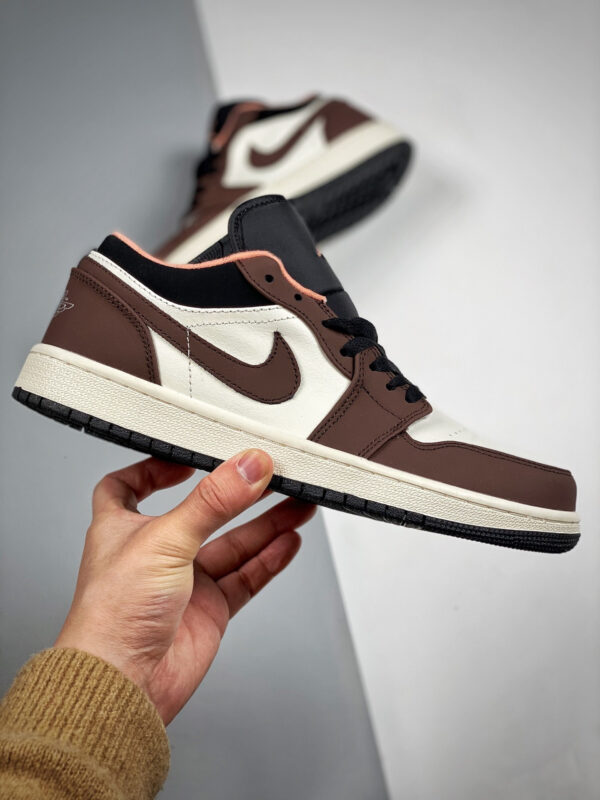 Air Jordan 1 Low Light Chocolate Black-Sail-Crimson Bliss DC6991-200 For Sale