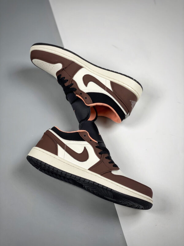 Air Jordan 1 Low Light Chocolate Black-Sail-Crimson Bliss DC6991-200 For Sale