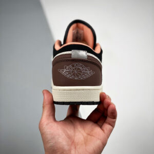 Air Jordan 1 Low Light Chocolate Black-Sail-Crimson Bliss DC6991-200 For Sale