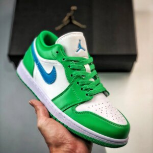 Air Jordan 1 Low Lucky Green Aquatone-White DC0774-304 For Sale