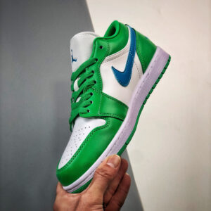 Air Jordan 1 Low Lucky Green Aquatone-White DC0774-304 For Sale