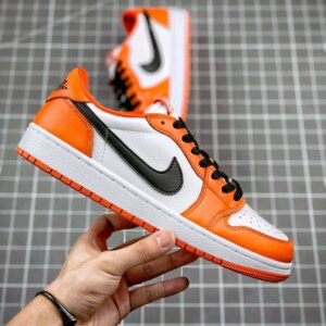 Air Jordan 1 Low OG Shattered Backboard Orange White-Black For Sale