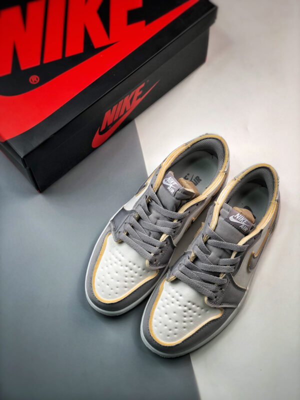 Air Jordan 1 Low OG EX Tech Grey Light Orewood Brown-White For Sale