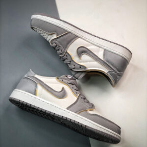 Air Jordan 1 Low OG EX Tech Grey Light Orewood Brown-White For Sale