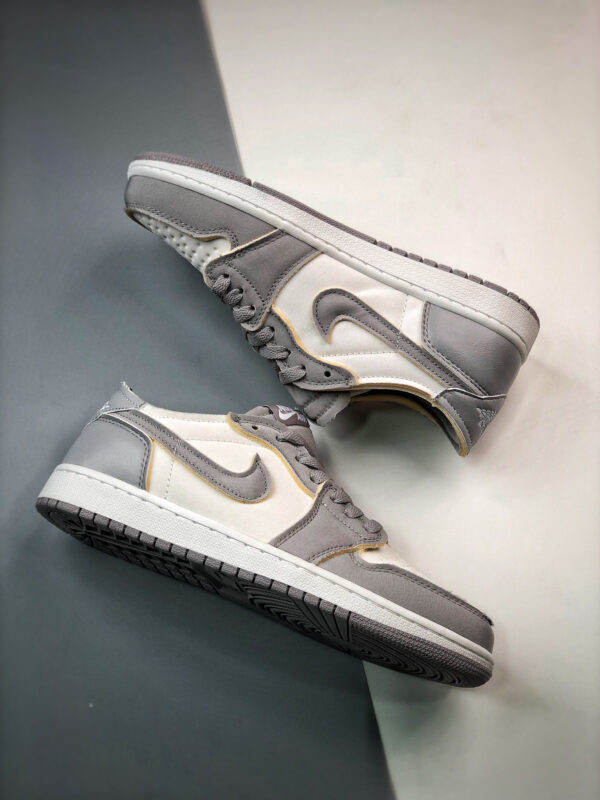 Air Jordan 1 Low OG EX Tech Grey Light Orewood Brown-White For Sale