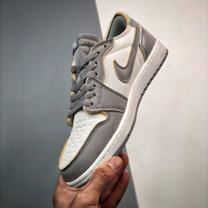 Air Jordan 1 Low OG EX Tech Grey Light Orewood Brown-White For Sale