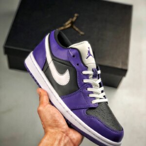 Air Jordan 1 Low Purple Black 553558-501 For Sale