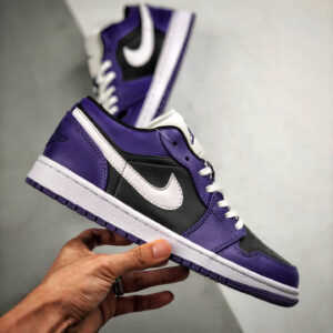 Air Jordan 1 Low Purple Black 553558-501 For Sale