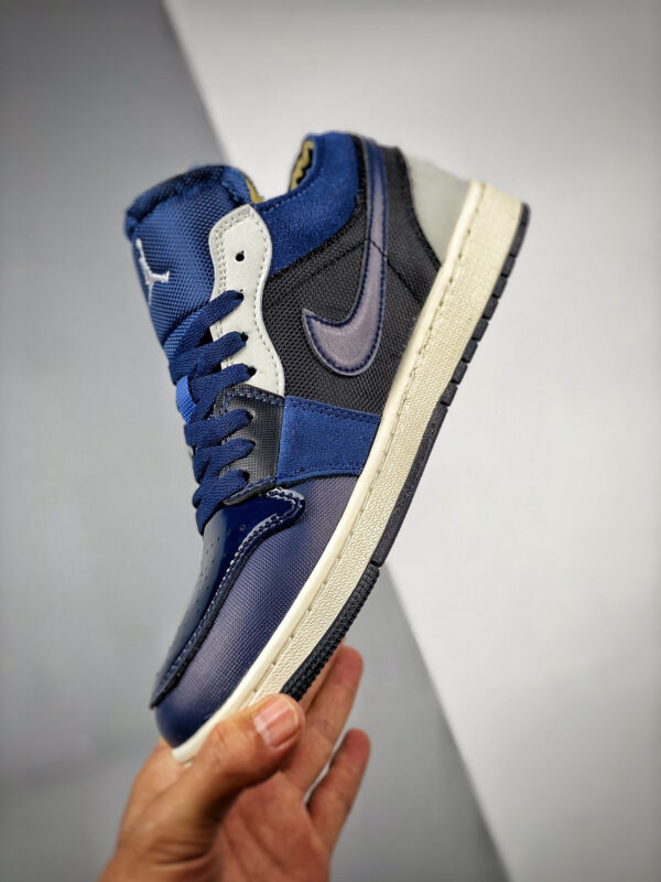 Air Jordan 1 Low SE Craft Obsidian Ashen Slate-French Blue-Sail For Sale