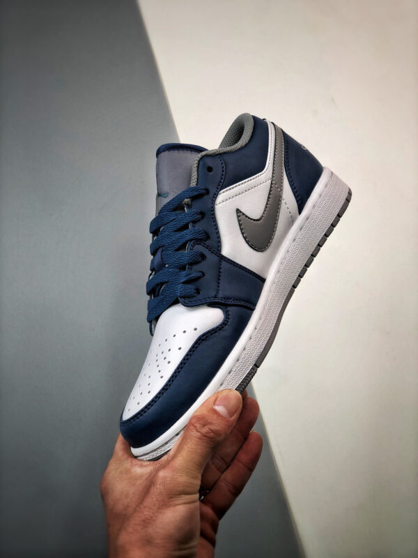 Air Jordan 1 Low True Blue White Cement Grey 553558-412 For Sale