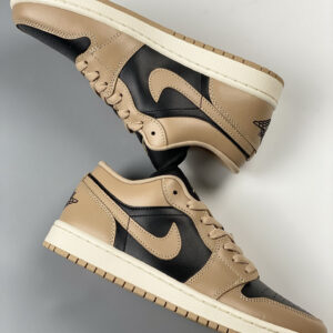 Air Jordan 1 Low Vachetta Tan Desert Sail Black DC0774-201 For Sale