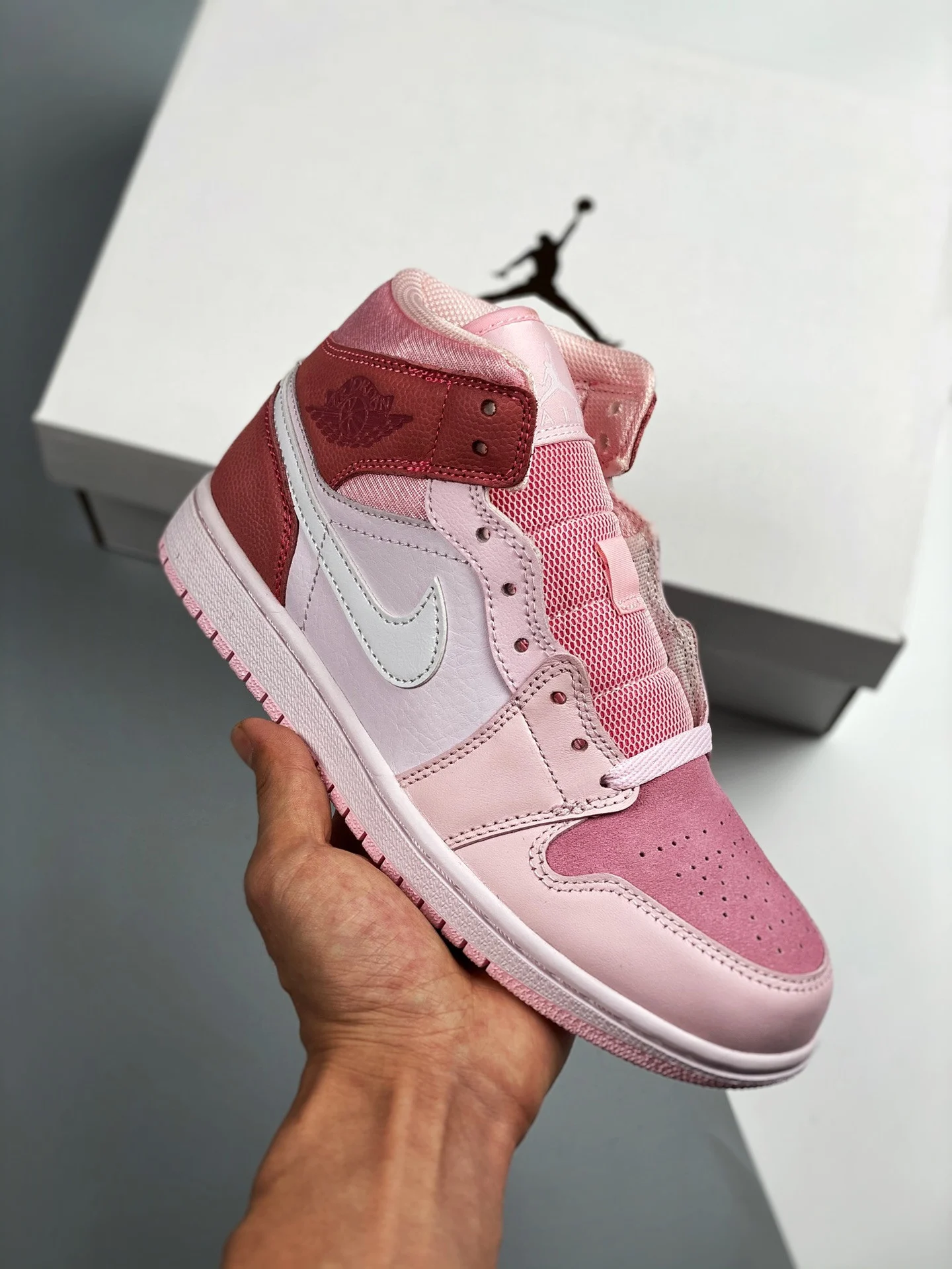 Air Jordan 1 Low WMNS Digital Pink White-Pink Foam-Sail For Sale