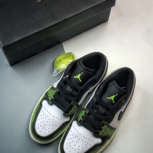 Air Jordan 1 Low Wear-Away Black Green DN3705-003 For Sale