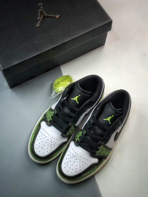 Air Jordan 1 Low Wear-Away Black Green DN3705-003 For Sale