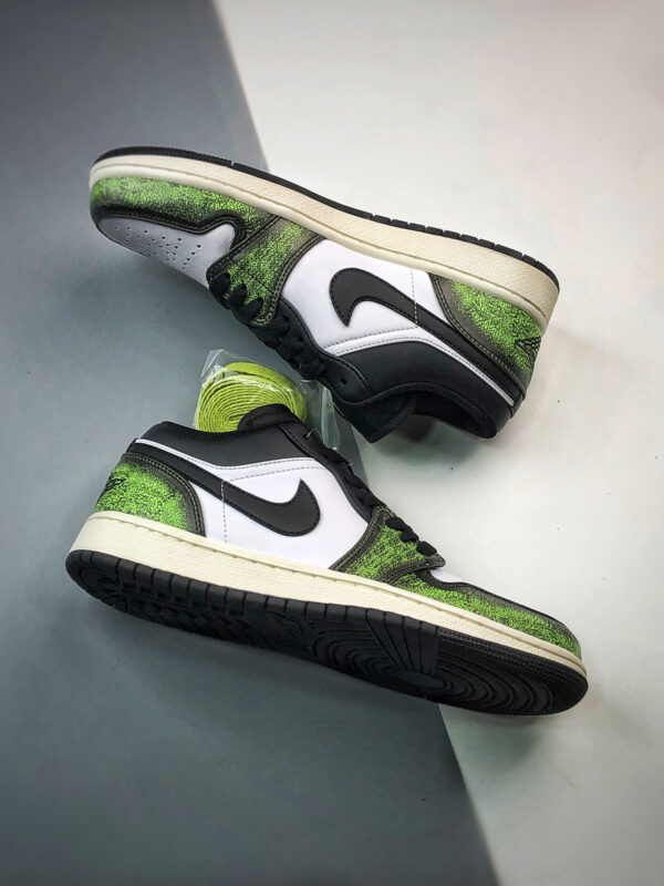 Air Jordan 1 Low Wear-Away Black Green DN3705-003 For Sale