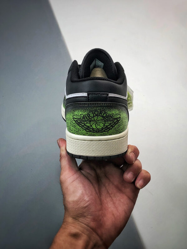 Air Jordan 1 Low Wear-Away Black Green DN3705-003 For Sale