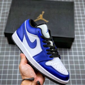 Air Jordan 1 Low White Game Royal-Black For Sale