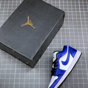 Air Jordan 1 Low White Game Royal-Black For Sale