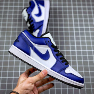 Air Jordan 1 Low White Game Royal-Black For Sale