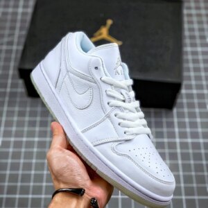 Air Jordan 1 Low White White Metallic Silver For Sale