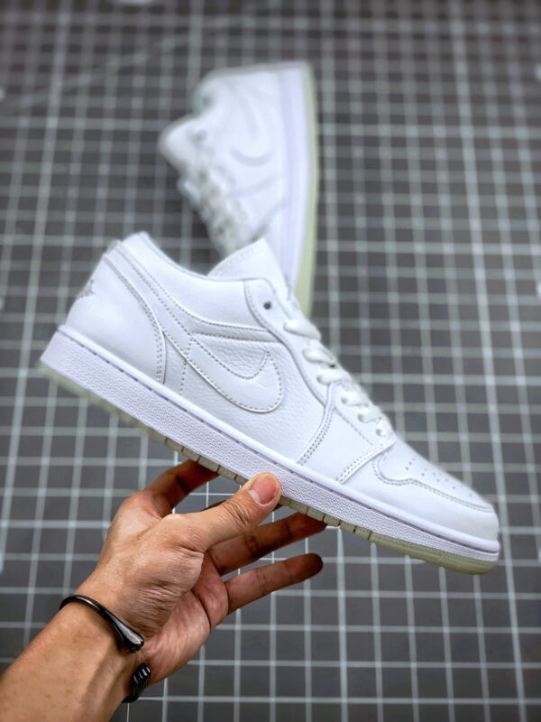 Air Jordan 1 Low White White Metallic Silver For Sale