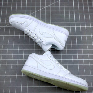 Air Jordan 1 Low White White Metallic Silver For Sale