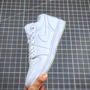 Air Jordan 1 Low White White Metallic Silver For Sale