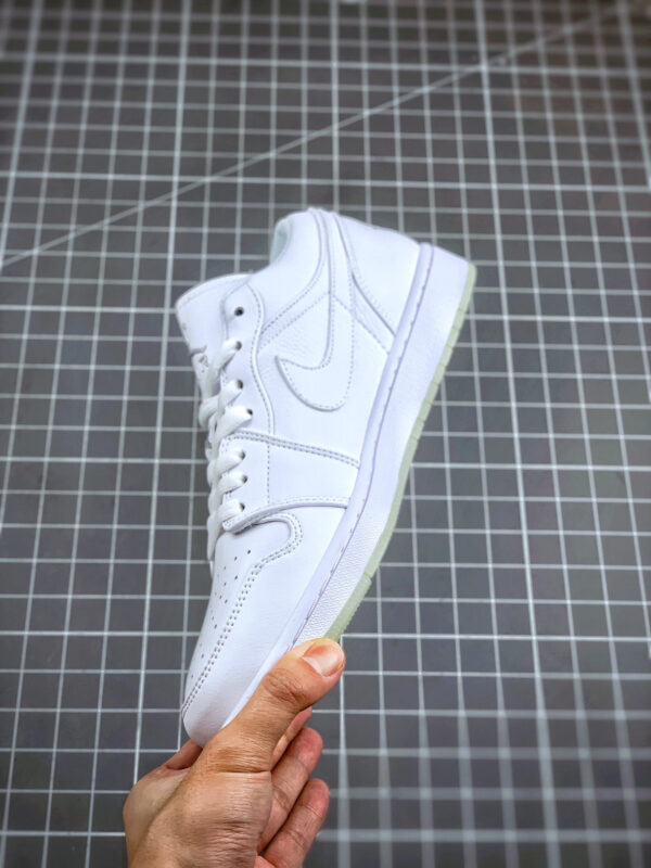 Air Jordan 1 Low White White Metallic Silver For Sale