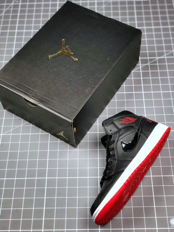 Air Jordan 1 Mid Bred Black University Red-White BQ6578-001 For Sale