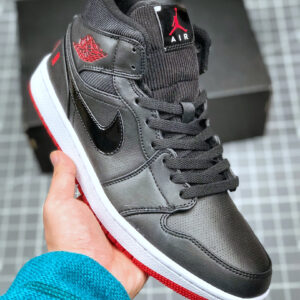 Air Jordan 1 Mid Bred Black University Red-White BQ6578-001 For Sale