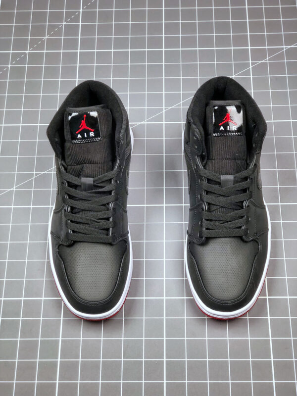 Air Jordan 1 Mid Bred Black University Red-White BQ6578-001 For Sale