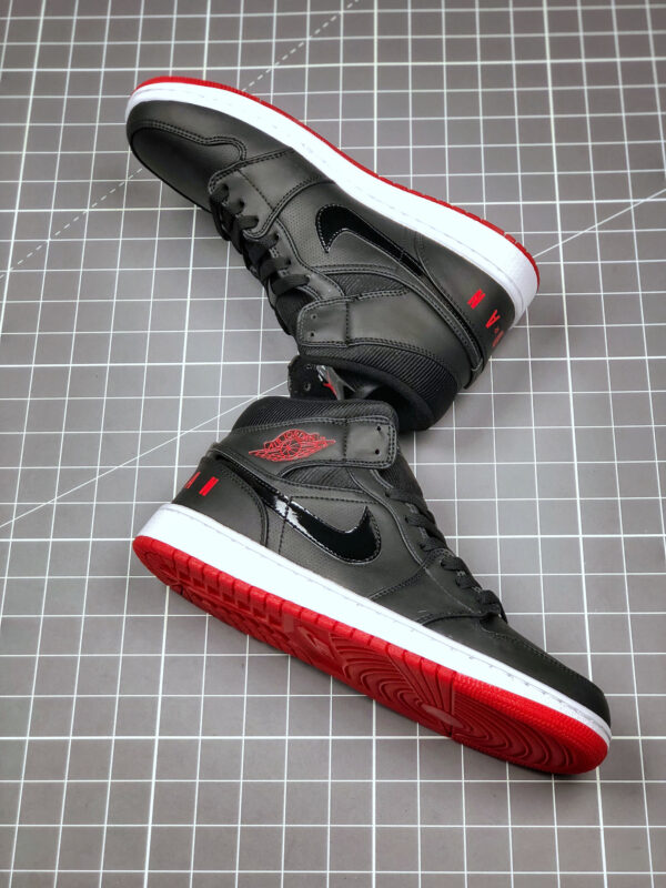 Air Jordan 1 Mid Bred Black University Red-White BQ6578-001 For Sale