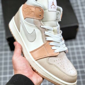 Air Jordan 1 Mid Milan Sail Light Bone-String-Shimmer For Sale