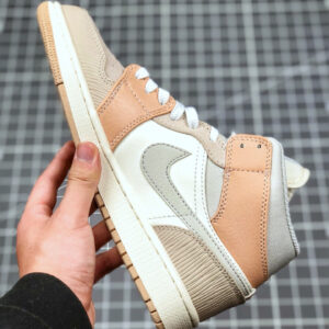 Air Jordan 1 Mid Milan Sail Light Bone-String-Shimmer For Sale