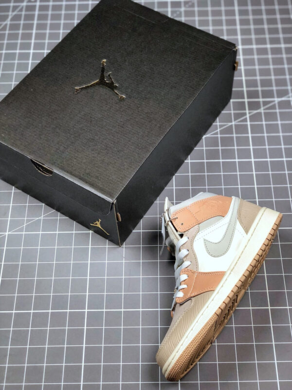 Air Jordan 1 Mid Milan Sail Light Bone-String-Shimmer For Sale